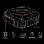 Duvoplus EXPLOR Ultimate Fit Comfy Halsband Safety - Silver Reflective