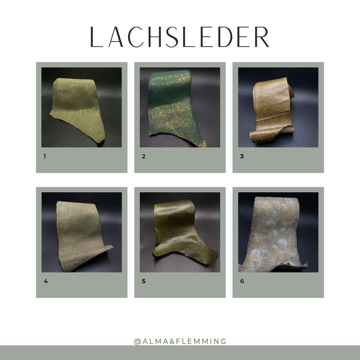 Alma & Flemming - Fjord Collection Lachsleder Hundehalsband