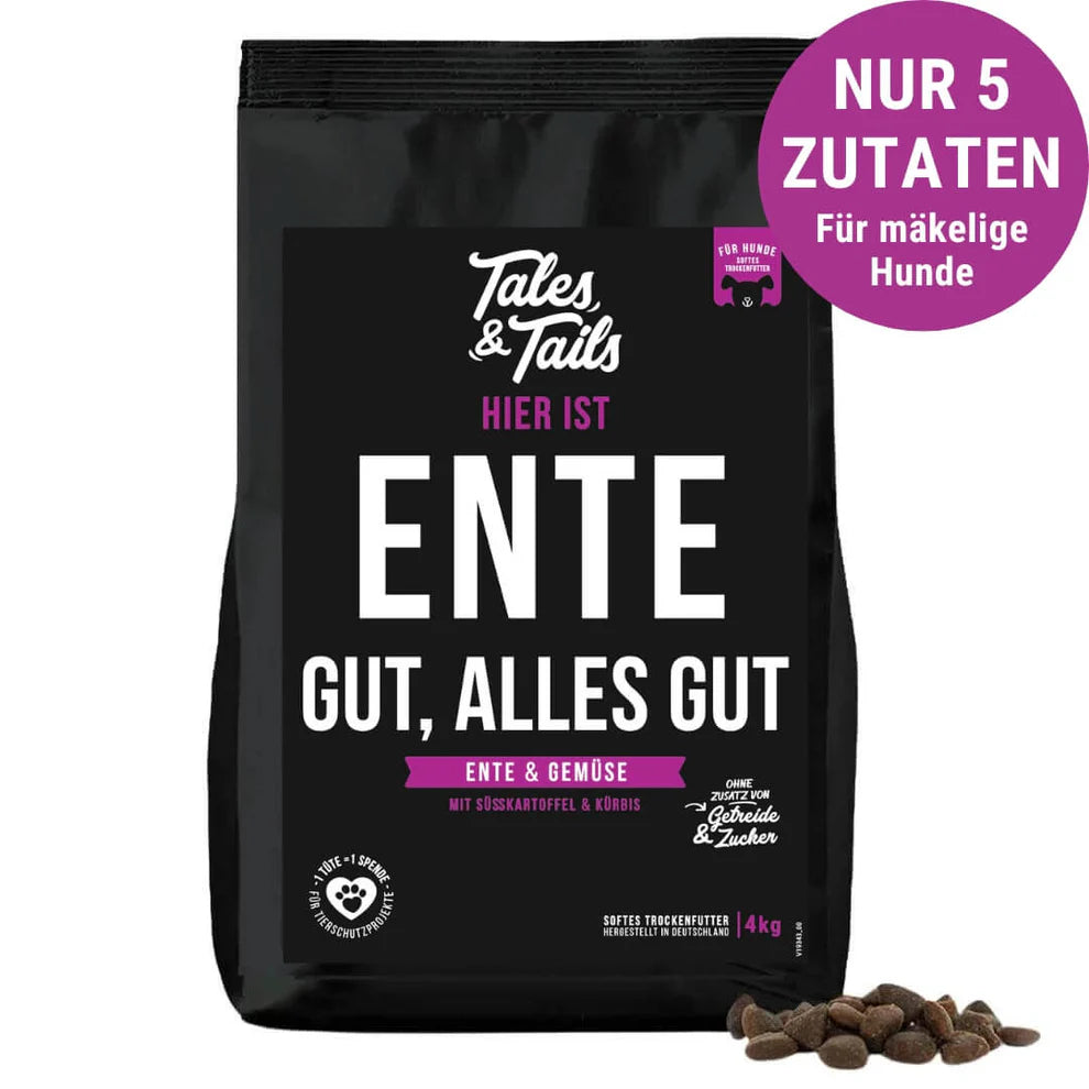 Tales & Tails - Ente gut, alles gut - Softes Trockenfutter - mit Ente