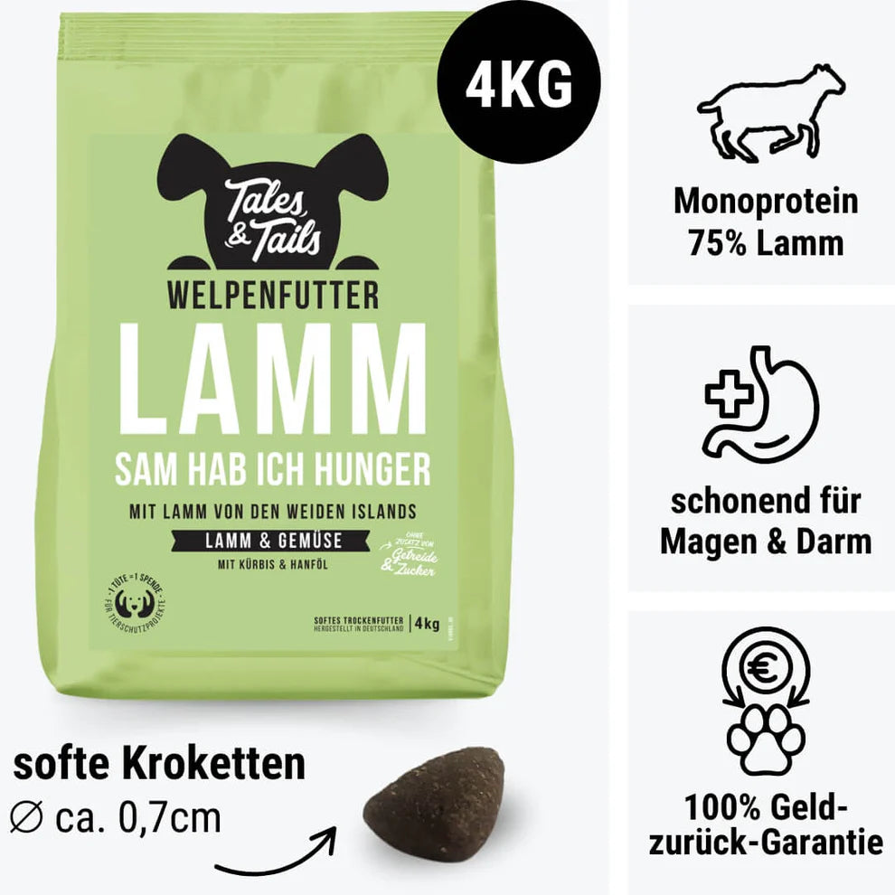 Tales & Tails - LammSam hab ich Hunger - Softes Trockenfutter - mit Lamm